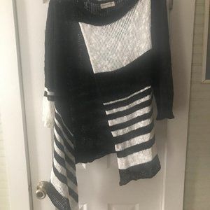 Hi Lo Black and white sweater.